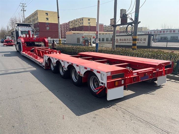 High Low High 4 Axle Lowbed Semi Trailer